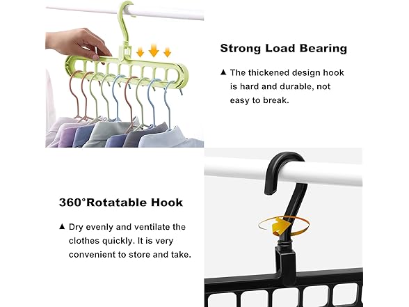 HEYHOUSE Pack of 6 Multi Space Saving Hangers