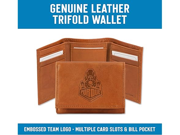 Leafs Leather Wallet Brown 3.25x4.25