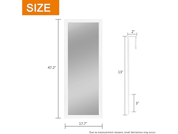 NeuType Over The Door Full Length Mirror