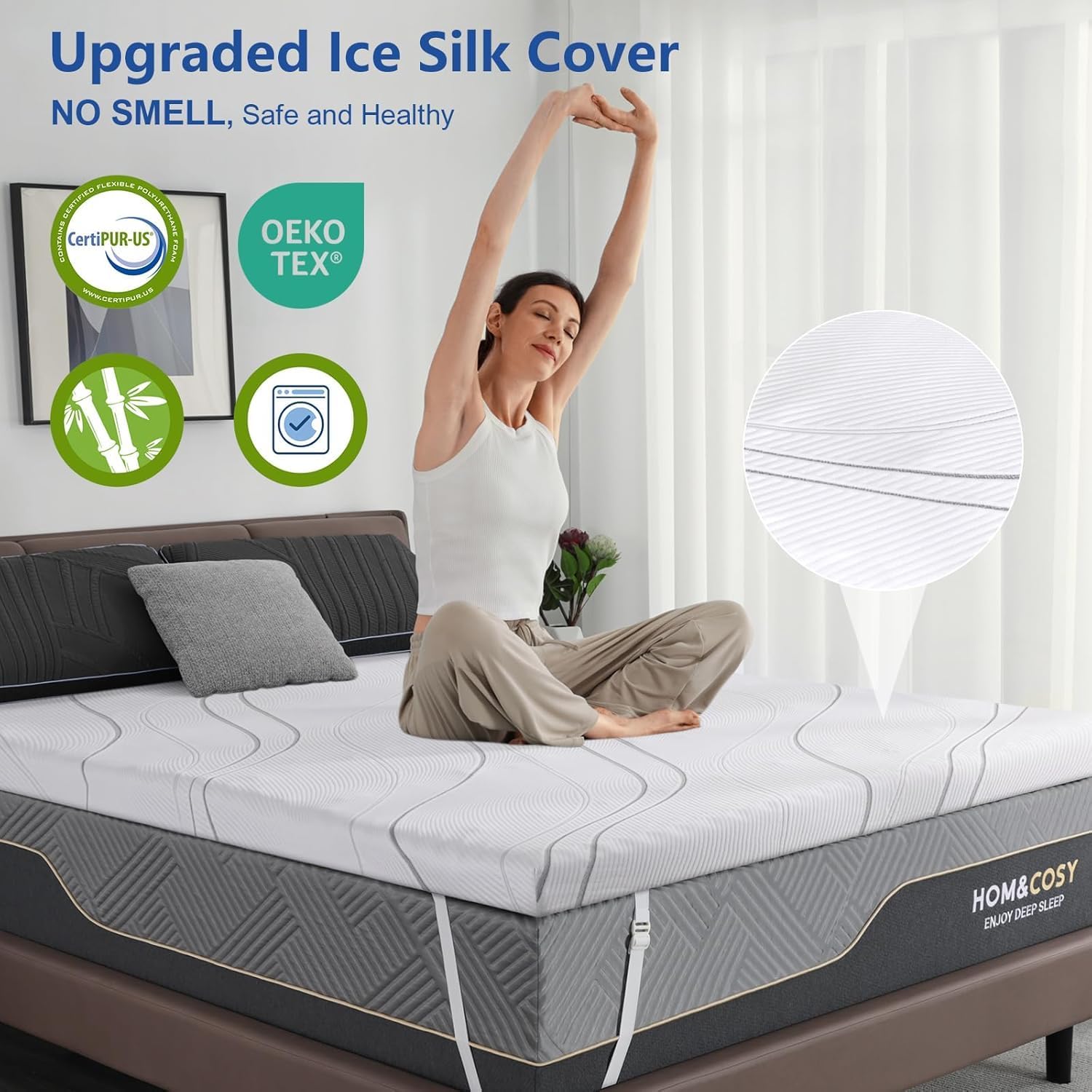 WEUP Firm Mattress Topper 4" King Size - Gallery 11