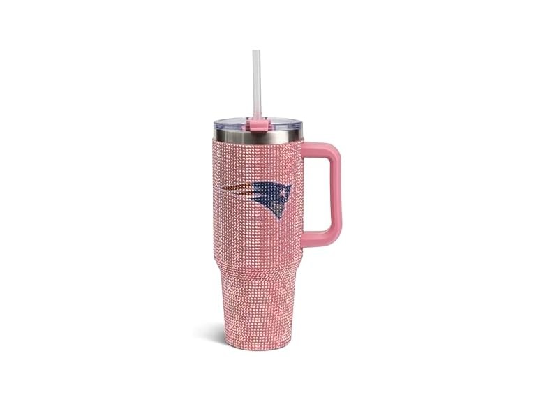 PATRIOTS Pink Bling Tumbler (46oz)