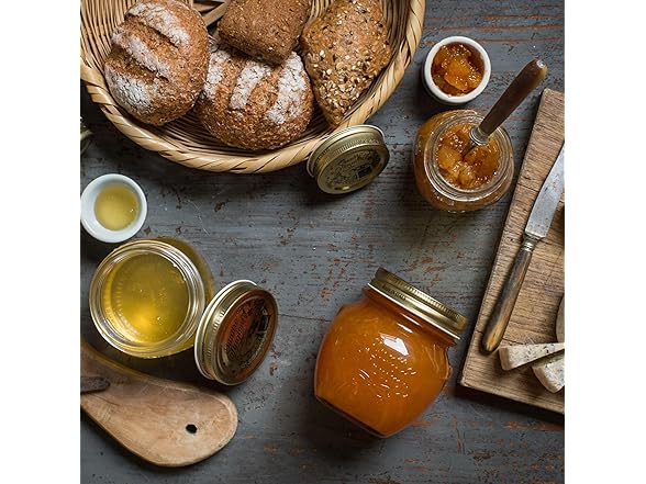 Quattro Stagioni Small Glass Canning Jar with Lid 12 pk