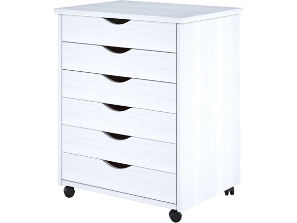 6 Extra Wide Drawers White