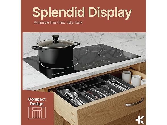 Gray Expandable Utensil Drawer Organizer