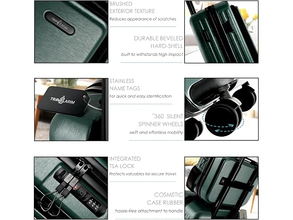 TRAVELARIM 20 Inch Carry On Luggage 