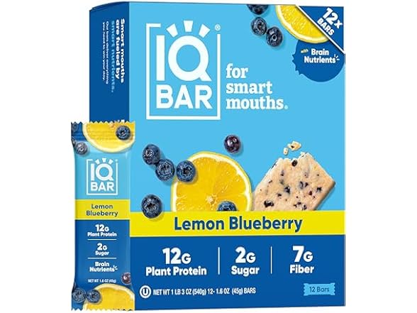24CT IQBAR Clean Plant Protein Bars- Your Choice
