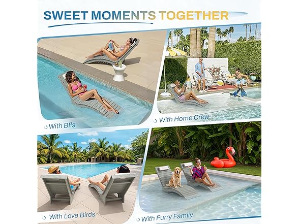 Aruba Blue In Pool Lounge Chair