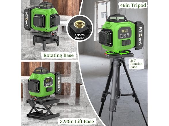 16 Line 4x360 Laser Level Kit w/ Case