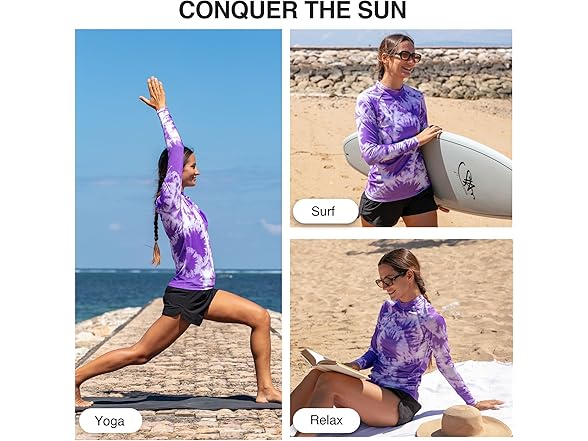 Kanu Surf Women's LS Rash Top Purple (L)