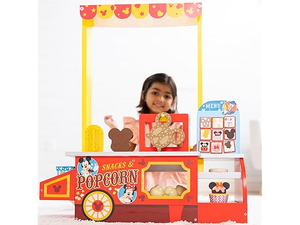 Melissa & Doug Disney Snacks & Popcorn Wooden Pretend Play Food Counter