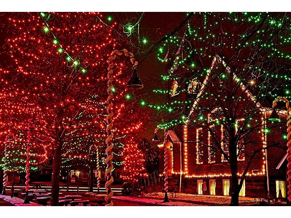 100 Red Christmas Lights White Wire 3-Pack