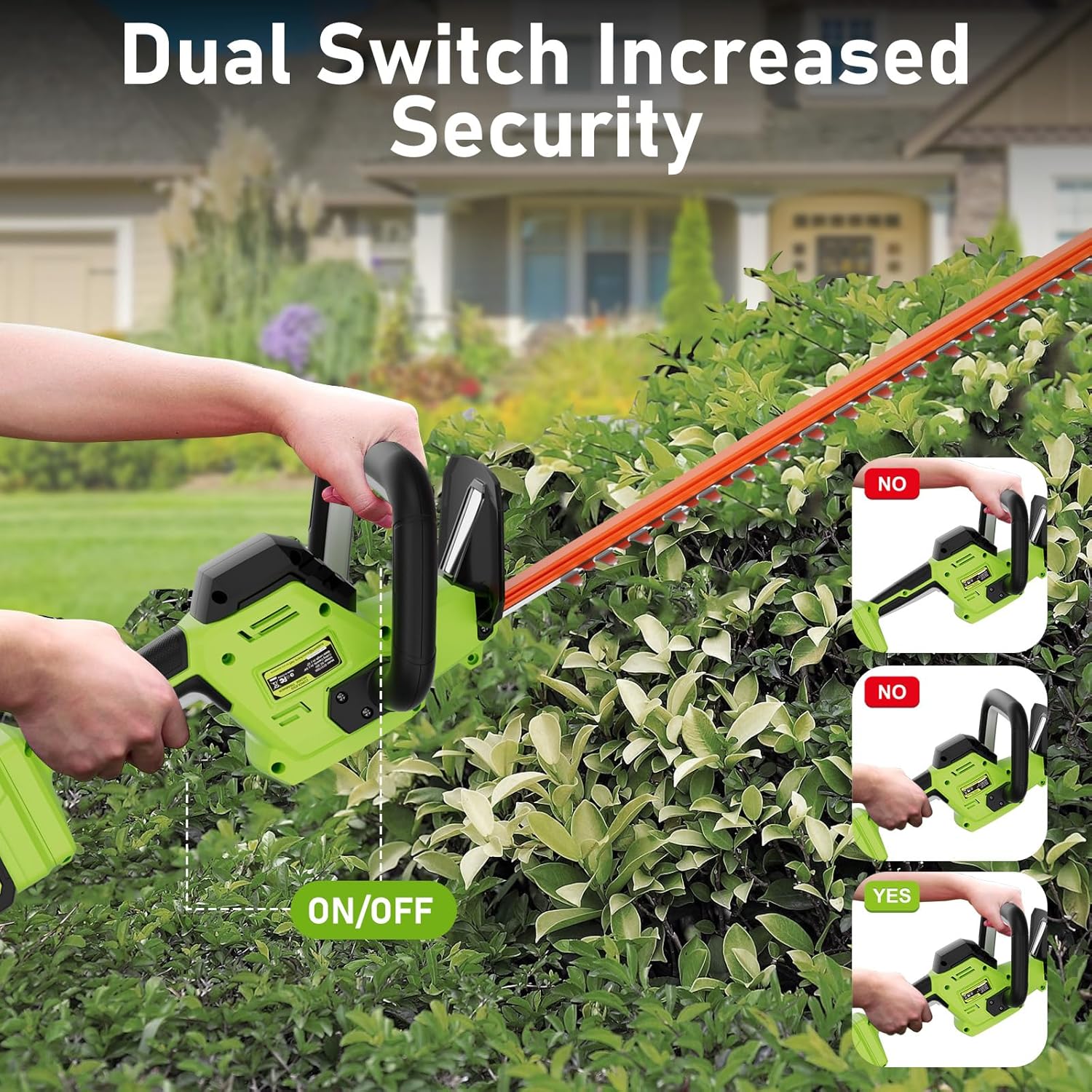sunchers 22" Cordless Hedge Trimmer - Gallery 12