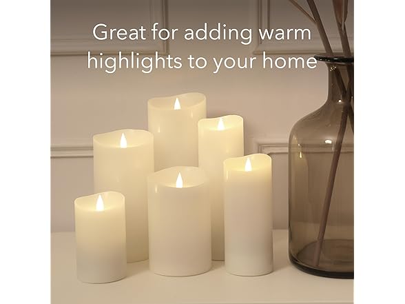 Softflame LED Candles w/Remote 3pk