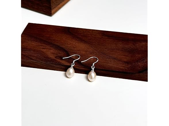 RueraHoo Pearl Earrings 925 Sterling Silver