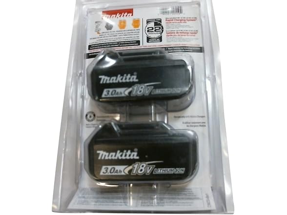 Makita BL1830-2 18V LXT 3.0Ah Battery, 2/pk