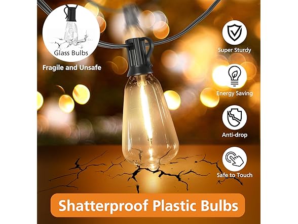 Brightever 50FT 3 Colors in 1 String Lights