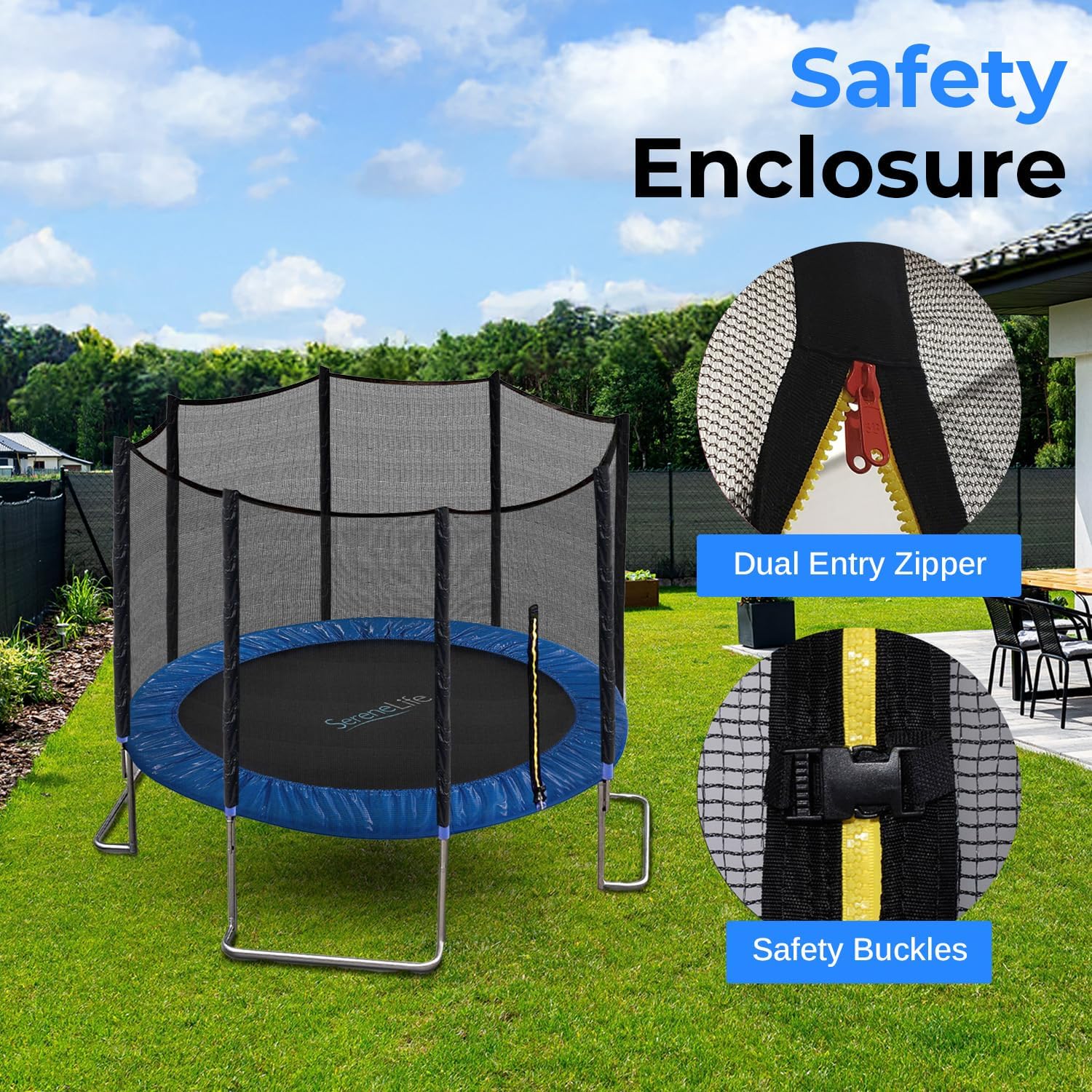 SereneLife 12FT Heavy-Duty Backyard Trampoline - Gallery 14