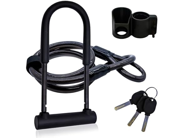 OZZNTF Bike U Lock,Heavy Duty Anti Theft Bicyc