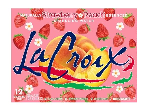La Croix Strawberry Peach Sparkling Water Single, 12 FZ