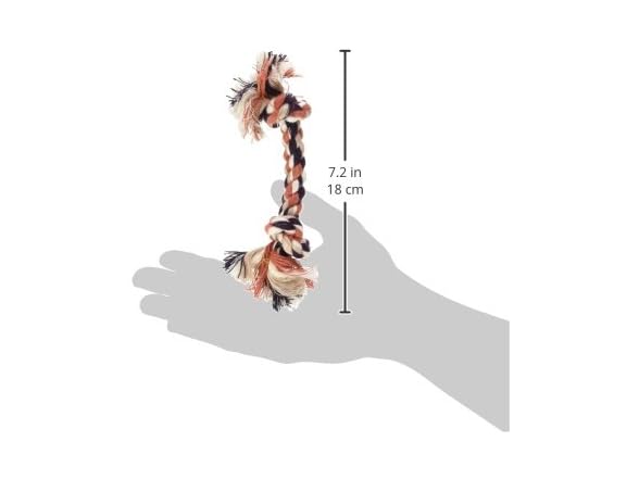 Petmate Booda Two Knot Rope Bone, Multicolored, X-Small