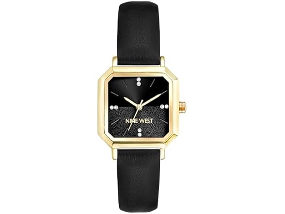 Nine West Women Crystal Accented Strap Watch