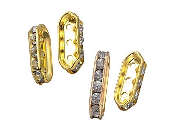 AKOAK Gold Plated Rhinesone Metal Spacer