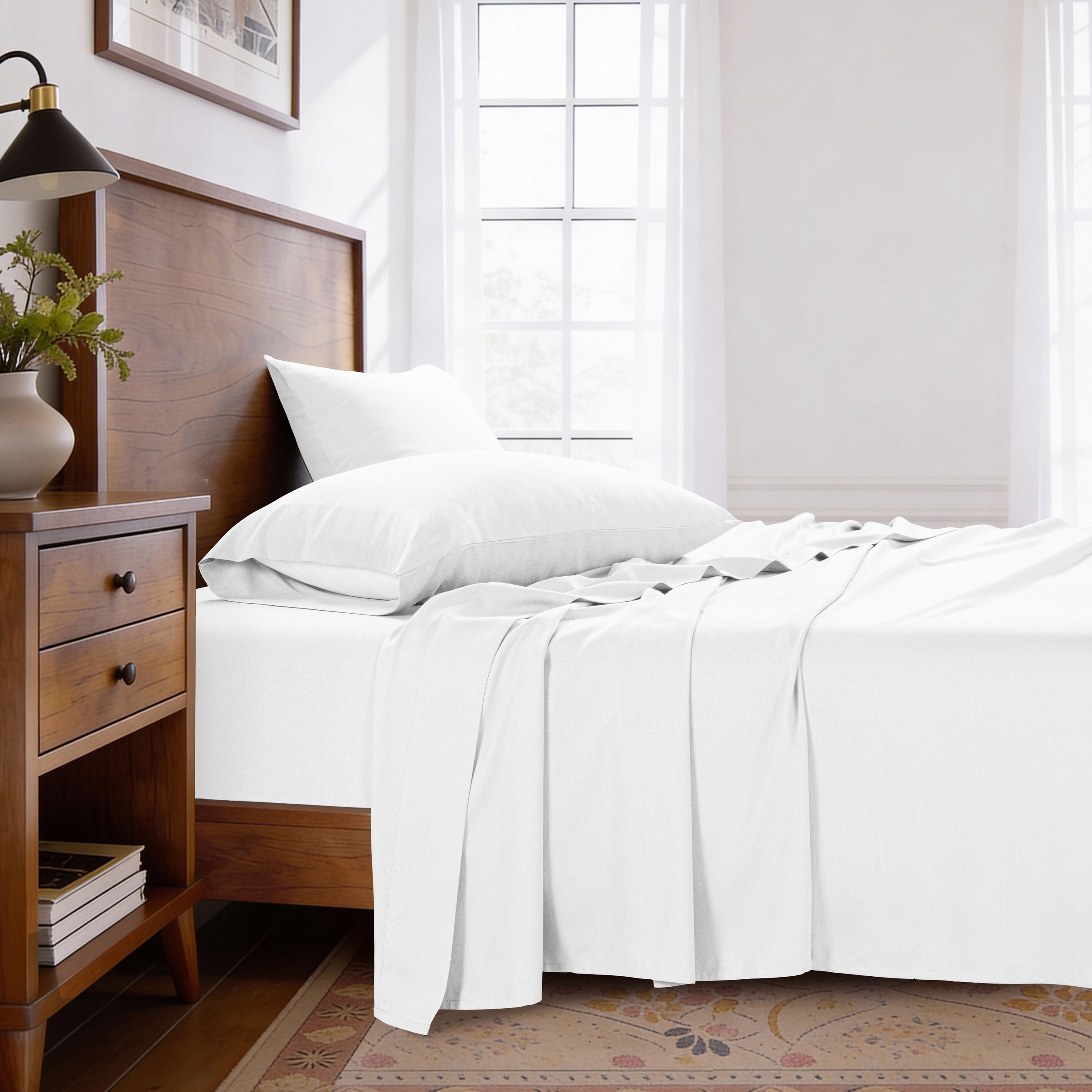 Kathy Ireland Lyocell & Linen Cotton 4PC Sheet Set - Gallery 26