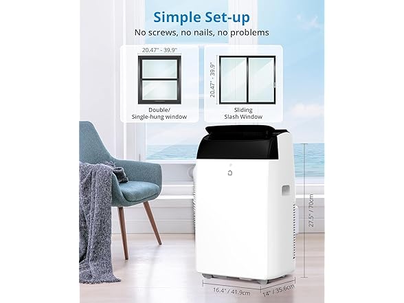 GarveeLife 12,000 BTU Portable Air Conditioner BK