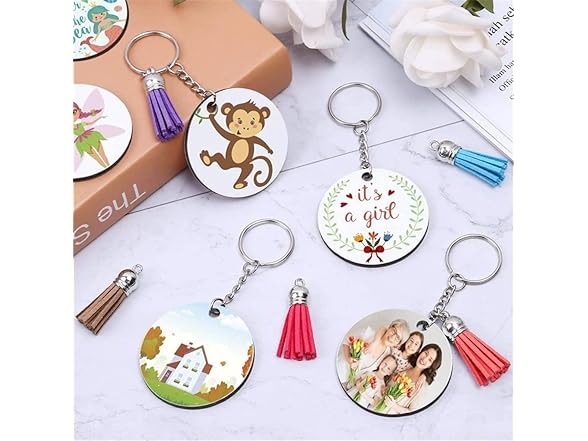 Generic  120 Pcs Acrylic Keychain Blanks