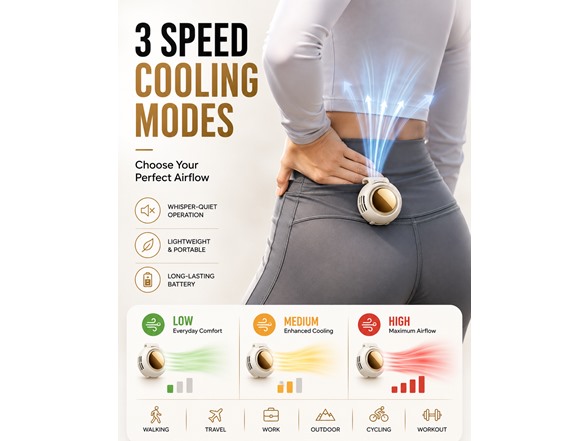 Portable Waist Fan Hands-Free