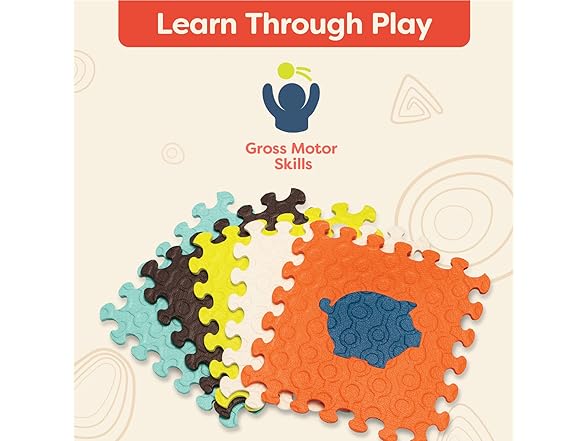 B. toys – Foam Tiles Animal Floor Mat