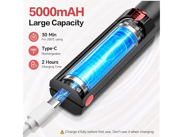 Cordless Hair Straightener, Portable