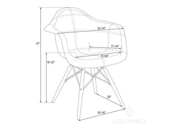 LeisureMod Willow Accent Chair