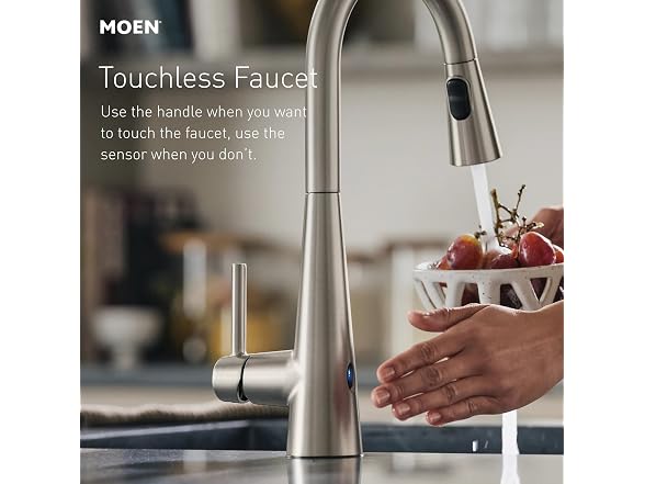 Moen Weymouth Nickel Motionsense Touchless Kitchen Faucet