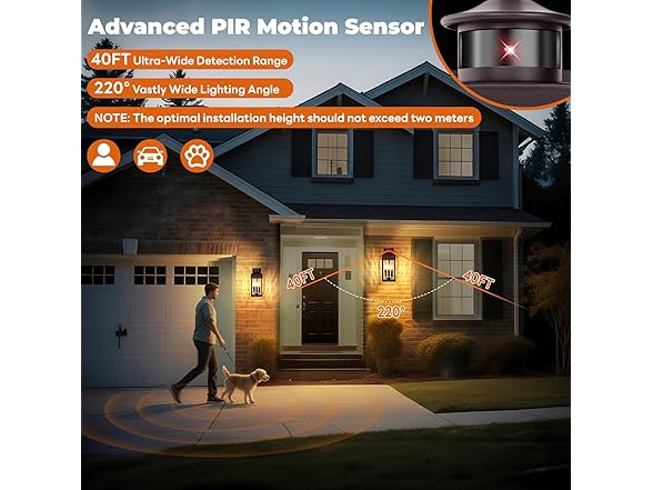 Brightever Motion Sensor Outdoor Wall Light