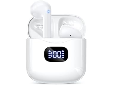 $12.99, Was $25.99, 50% Off! KTGEE Wireless Earbuds with LED Display Case dealfomo