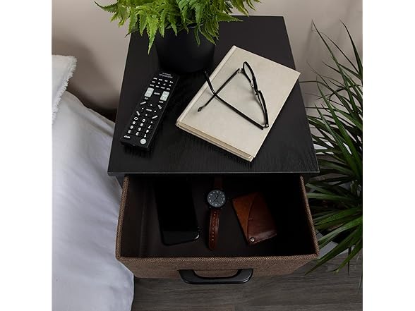 Household Essentials Stacking Storage Boxes with Laminate Top