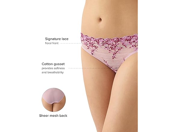 Wacoal Womens Embrace Lace Bikini Panty