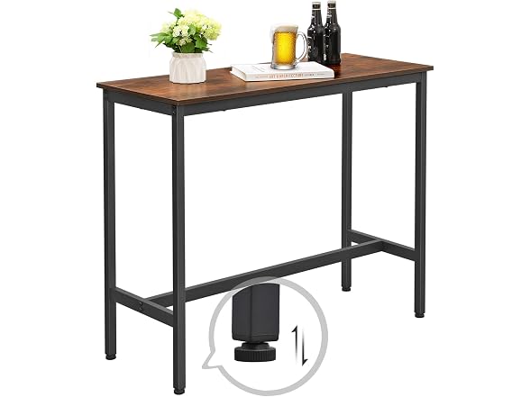 VASAGLE Bar Table, Kitchen Dining Table, High Top