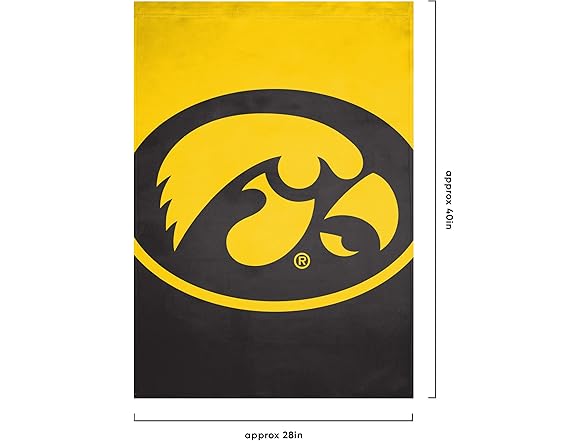 Iowa Hawks Flag 40x28 Vert