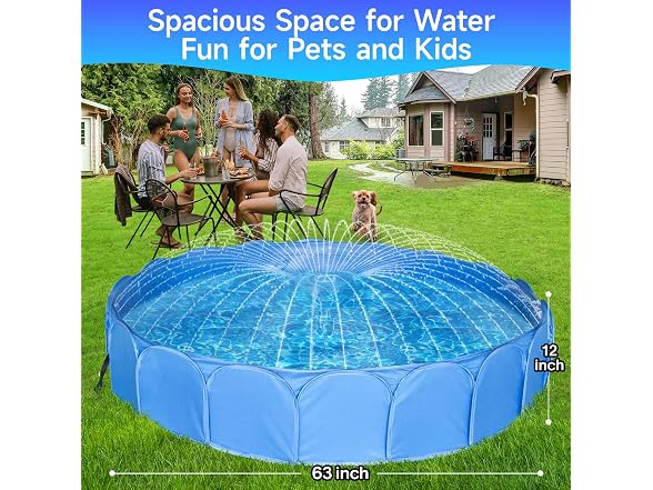 Collapsible Sprinklers Pool for Pet - Foldable