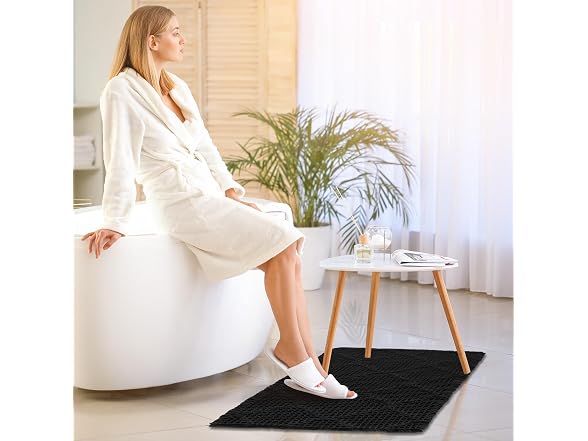 ZALL Tan Waffle Bath Mat, Super Absorbent
