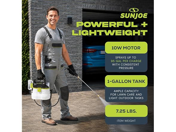 Sun Joe 1 Gallon 24-Volt Sprayer