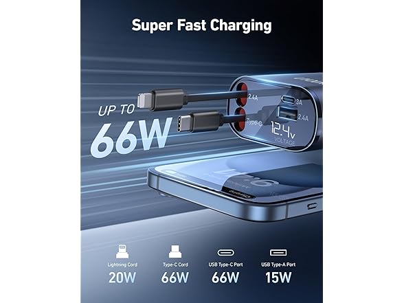 UYOUNG 100w Fast Car Phone Charger