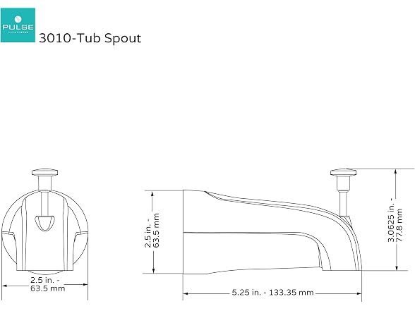 PULSE ShowerSpas 3010-TS-BN Bathtub Spout