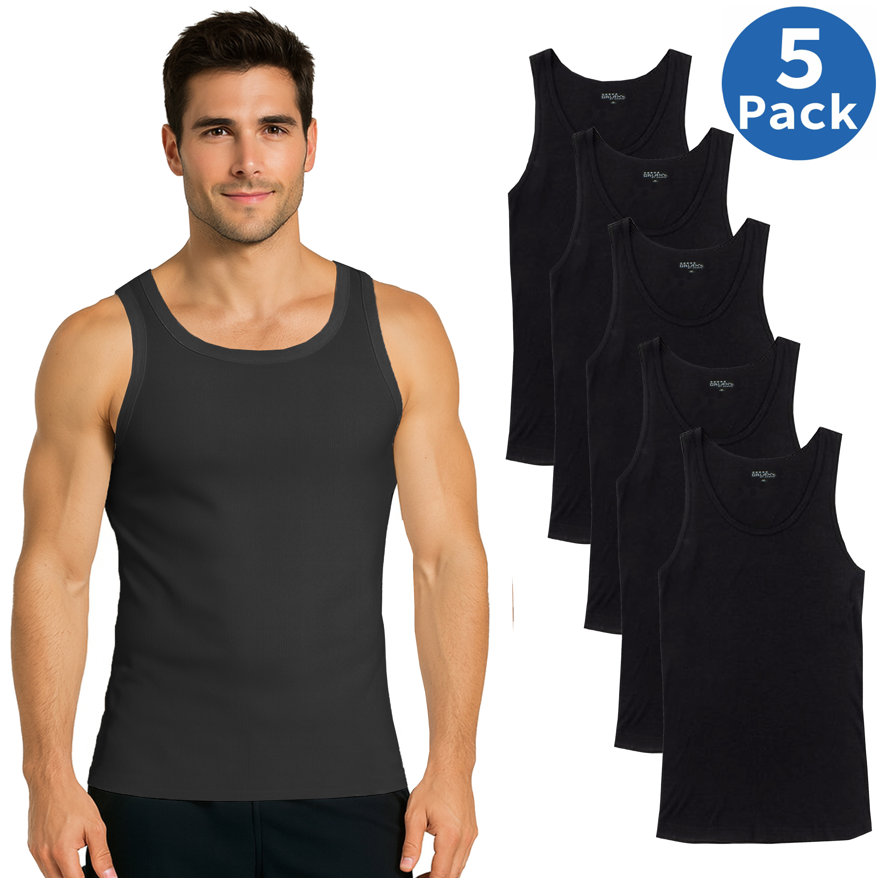Mens Ribbed Classic Tank Tops (S-2XL) - Gallery 18
