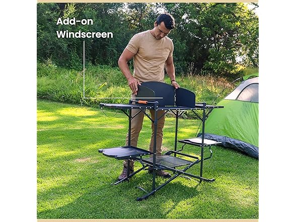ARROWHEAD OUTDOOR 54" Wide Quick Folding Kitchen Station