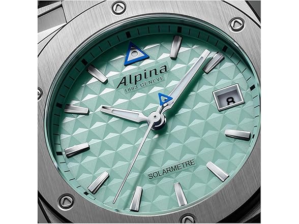 Alpina Unisex Solar Powered Solarmeter, Teal Dial
