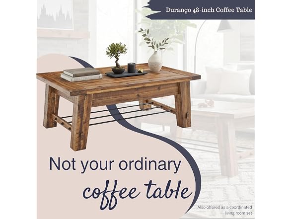 Alaterre Durango 48in Coffee Table Wood