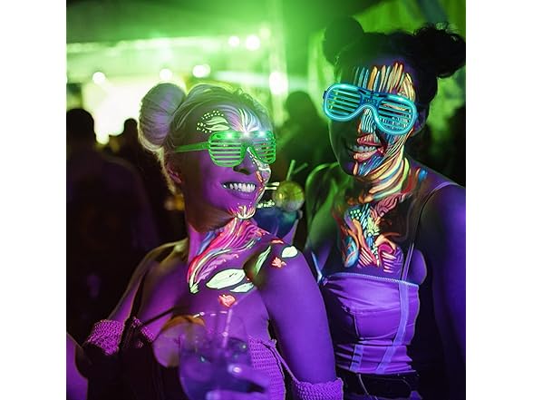Wyuuyaa 80 Pack LED Light Up Glasses